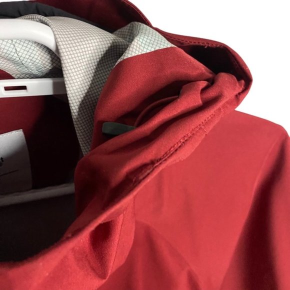 MEC Men's Red Hydrofoil Stretch Full Zip Hooded Jacket - Picture 10 of 13